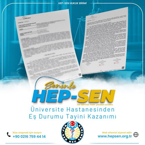 Üniversite Hastanesi'den Eş Durumu Tayini Kazanımı